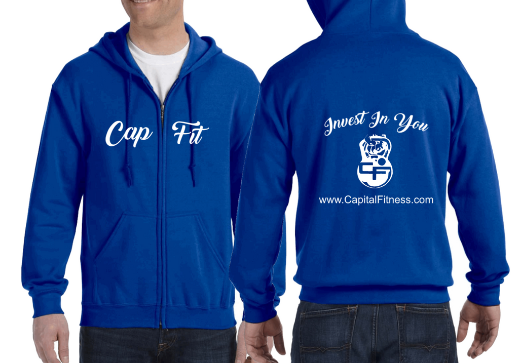 Capital Fitness Blue Zip Hoodie