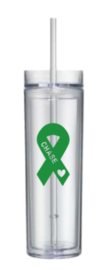 GREEN RIBBON CHASE SKINNY TUMBLER