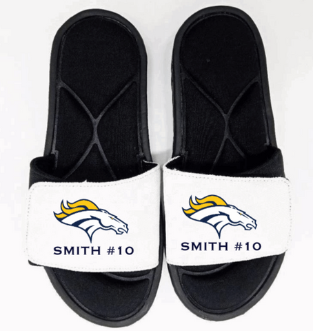 PERSONALIZED BRONCOS SLIDES