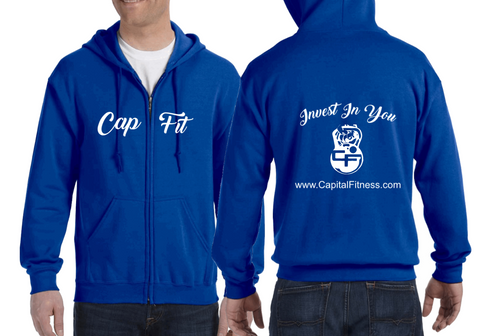 Capital Fitness Blue Zip Hoodie
