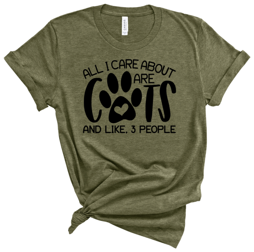 ALL I CARE ABOUT ARE CATS AND LIKE 3 PEOPLE