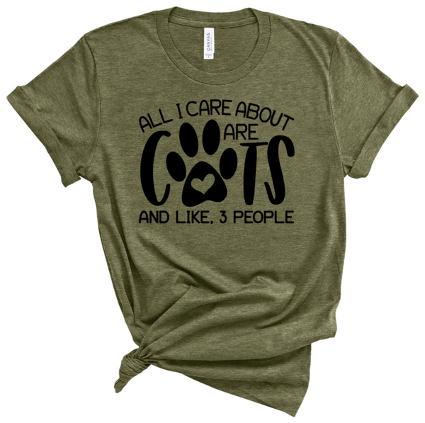 ALL I CARE ABOUT ARE CATS AND LIKE 3 PEOPLE