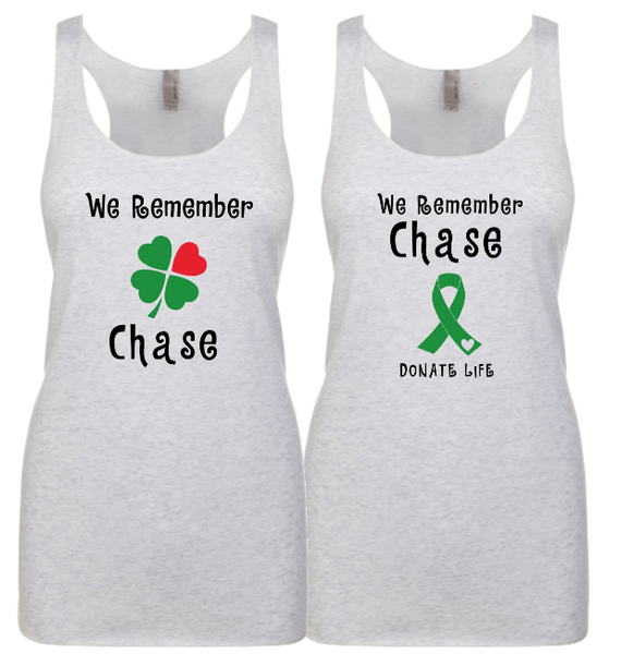 WOMANS RACERBACK TANK WE REMEMBER CHASE