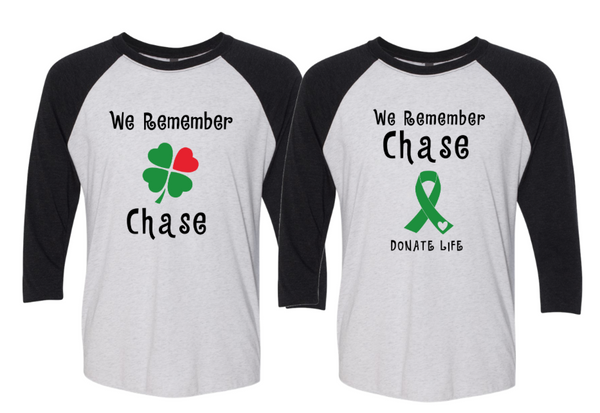 WE REMEMBER CHASE UNISEX BASEBALL TEE