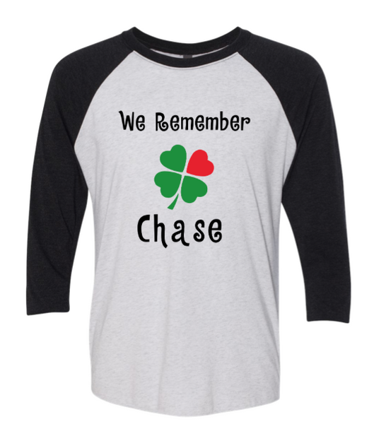 WE REMEMBER CHASE UNISEX BASEBALL TEE