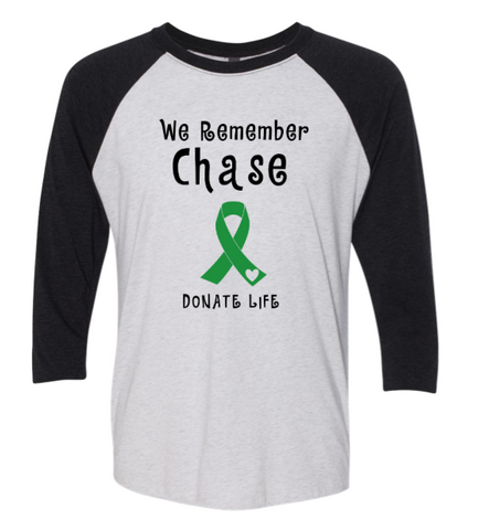 WE REMEMBER CHASE UNISEX BASEBALL TEE